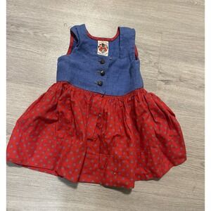 Original Lanz Salzburg Wien Austria Dirndl Dress Kids Size 1 Baby Rare